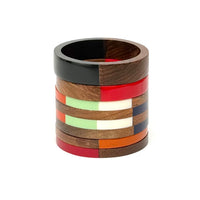 Wood and Resin Bangles Set
