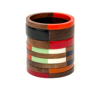 Wood and Resin Bangles Set
