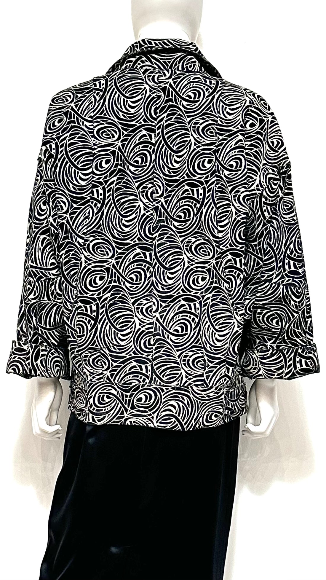 Abstract Print Suede Jacket