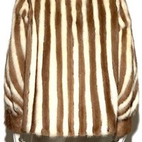 Striped Fur Jacket