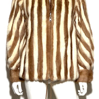 Striped Fur Jacket