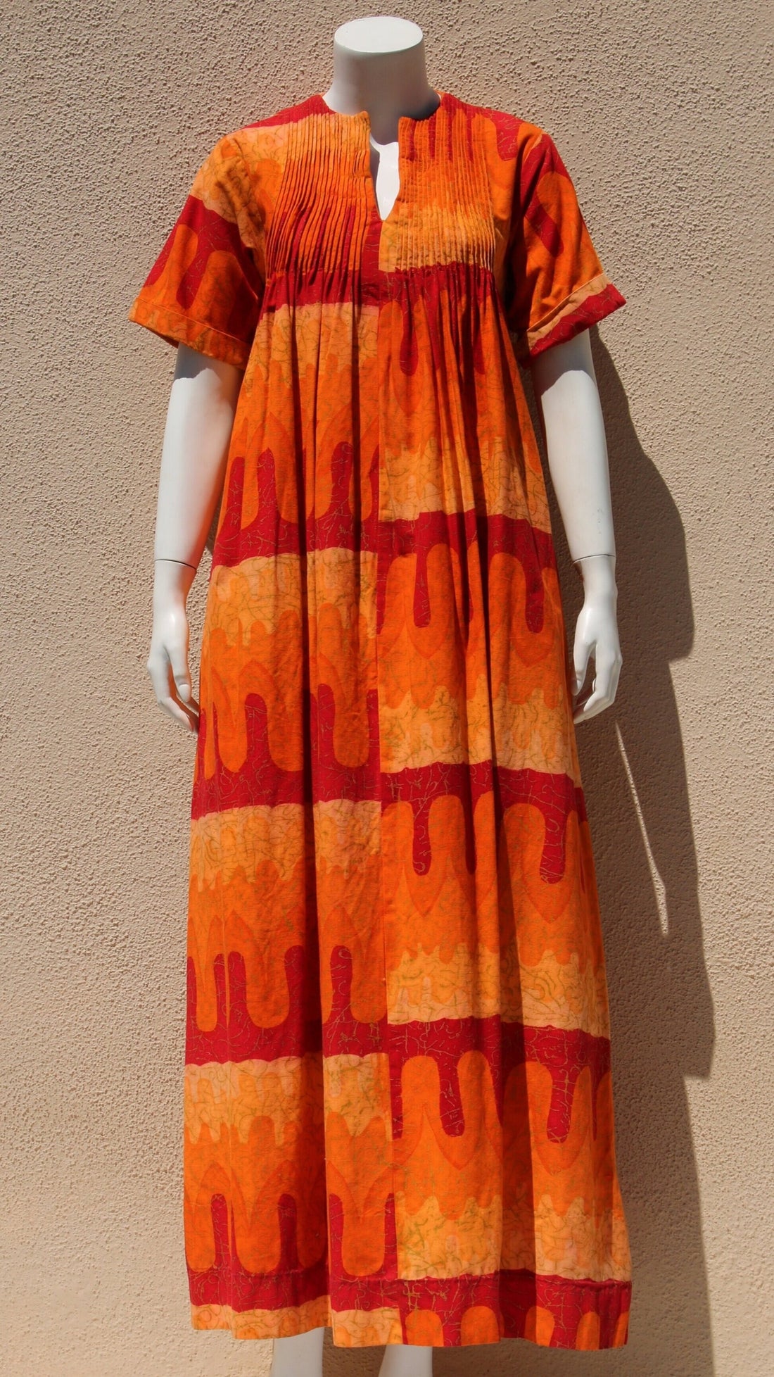 70s Batik Maxi Dress