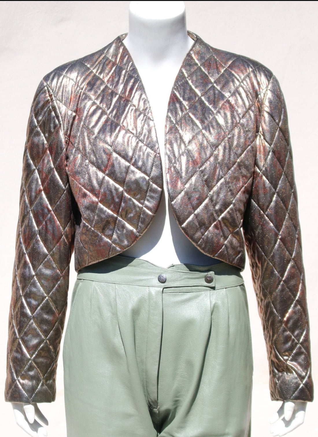 80s Quilted Metallic Jacket