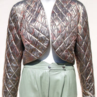 80s Quilted Metallic Jacket