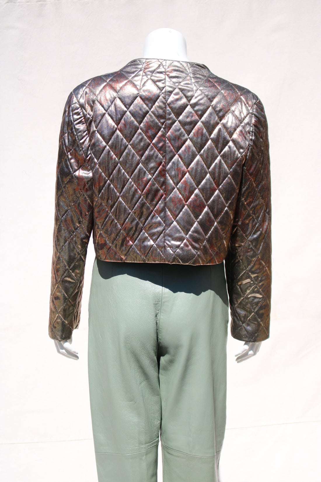 80s Quilted Metallic Jacket