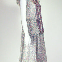 70s Indian Print Skirt Set