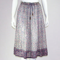 70s Indian Print Skirt Set