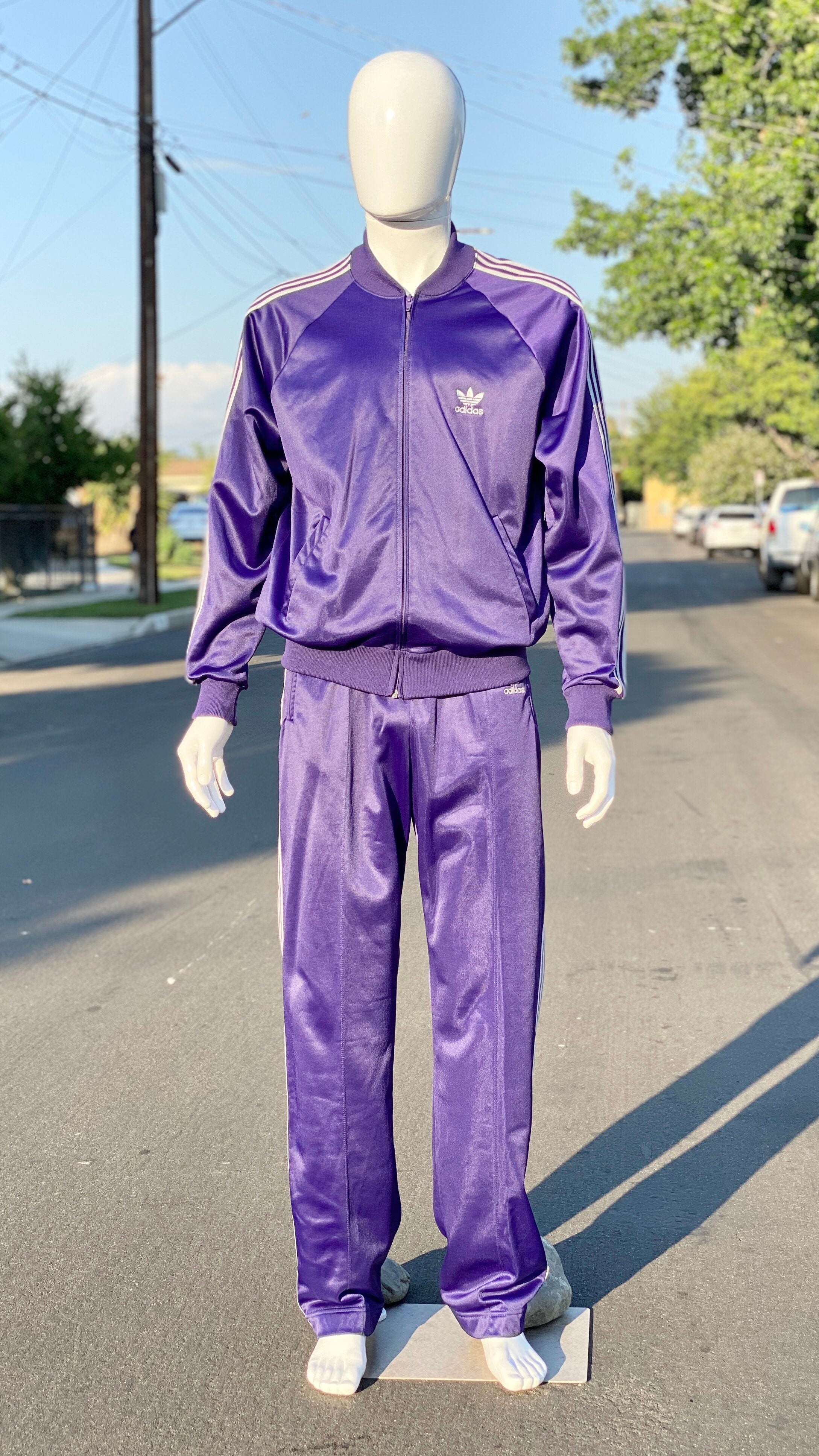 adidas purple tracksuit