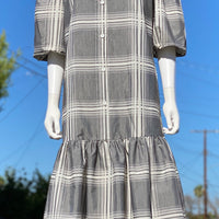 80s Plaid Shirt Dress