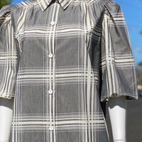 80s Plaid Shirt Dress