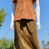 80s Calvin Klein Suede Top