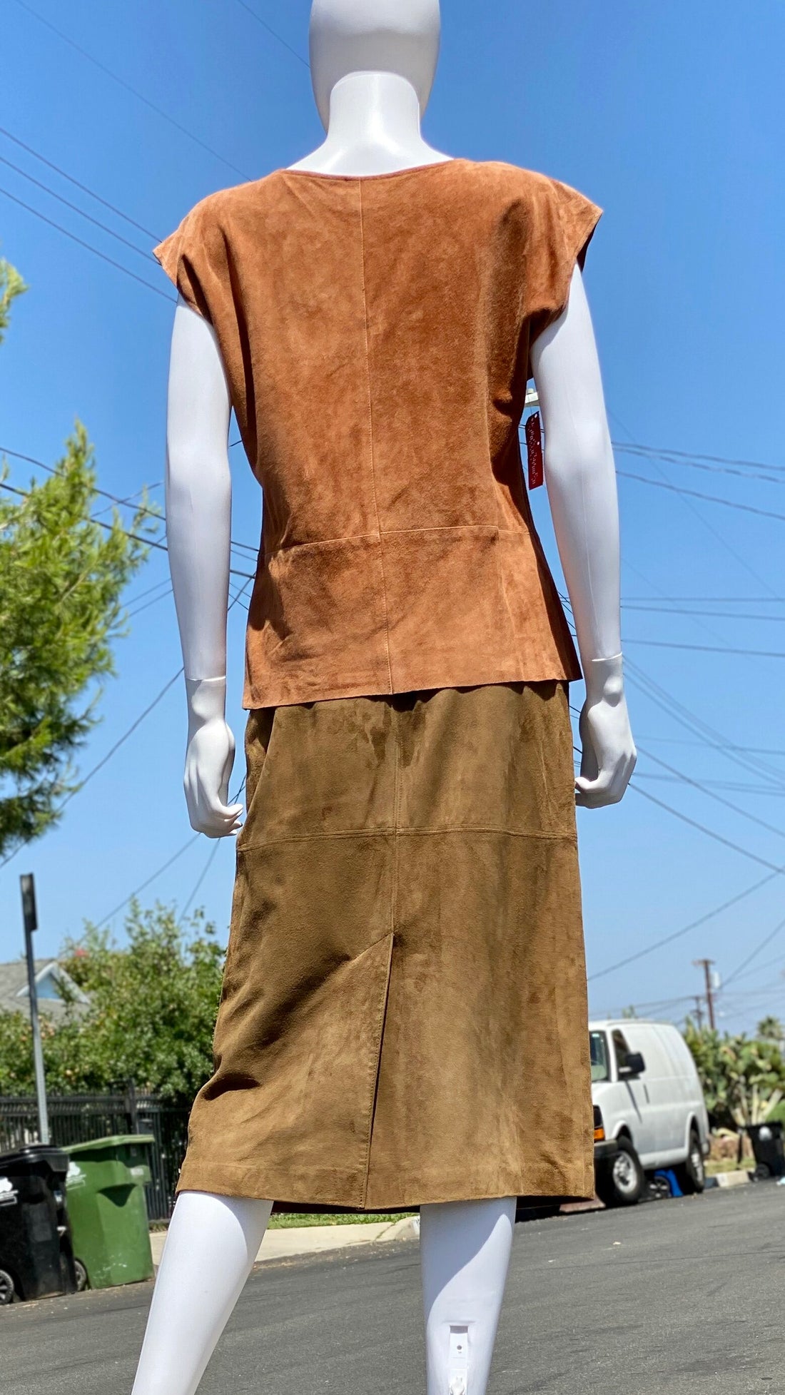 80s Calvin Klein Suede Top