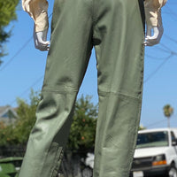 80s Sage Green Leather Pants