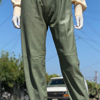 80s Sage Green Leather Pants