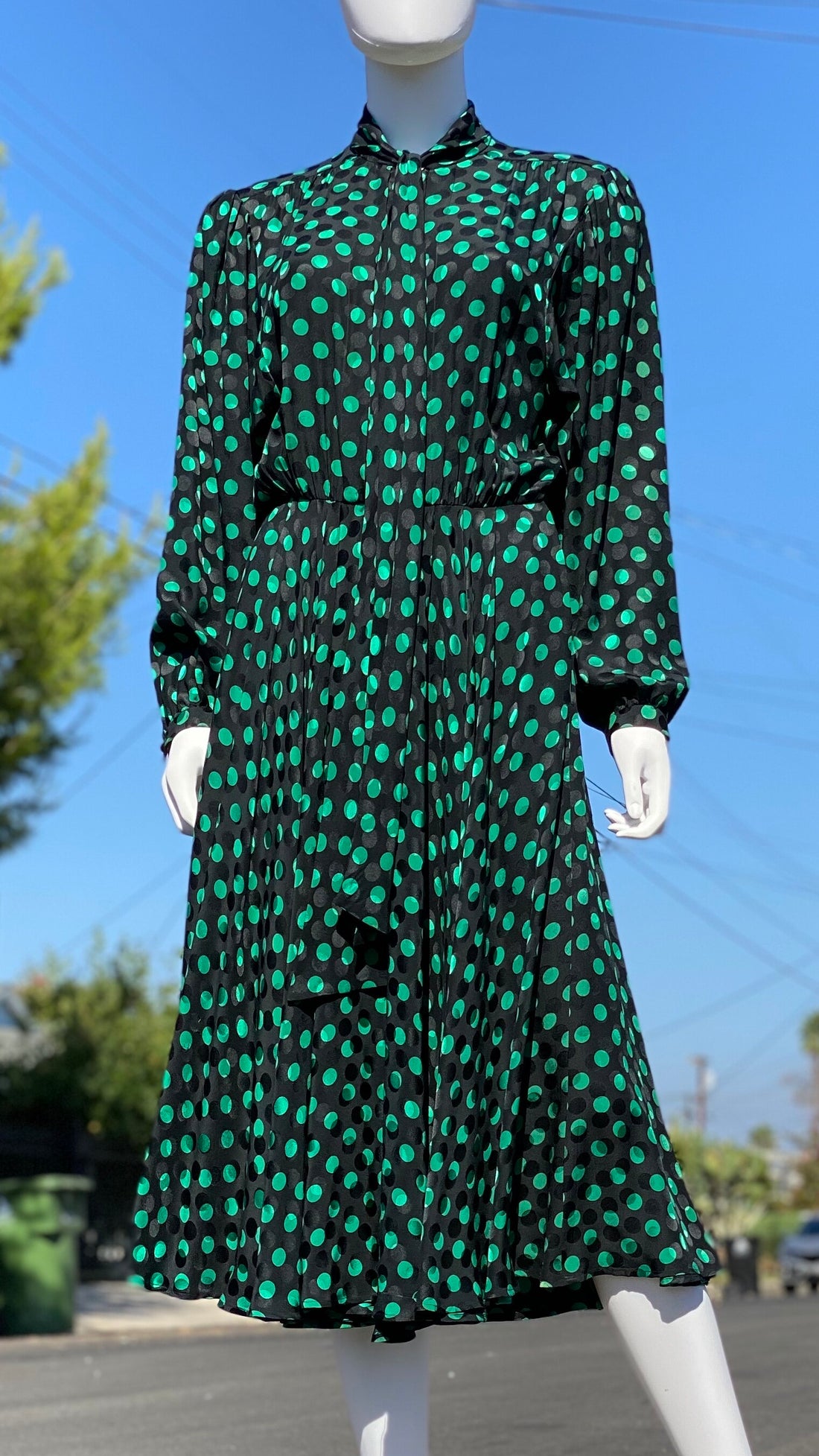 80s Albert Nippon Silk Dress