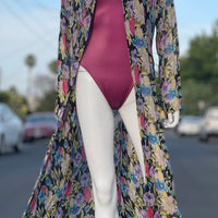 90s Floral Robe
