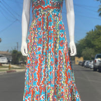 Abstract Floral Cotton Maxi