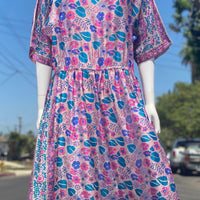 Silk Indian Print Dress