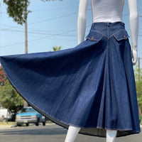 80s Norma Kamali Denim Skirt