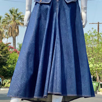 80s Norma Kamali Denim Skirt