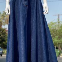 80s Norma Kamali Denim Skirt