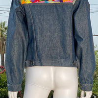 70s Needlepoint Denim Jacket