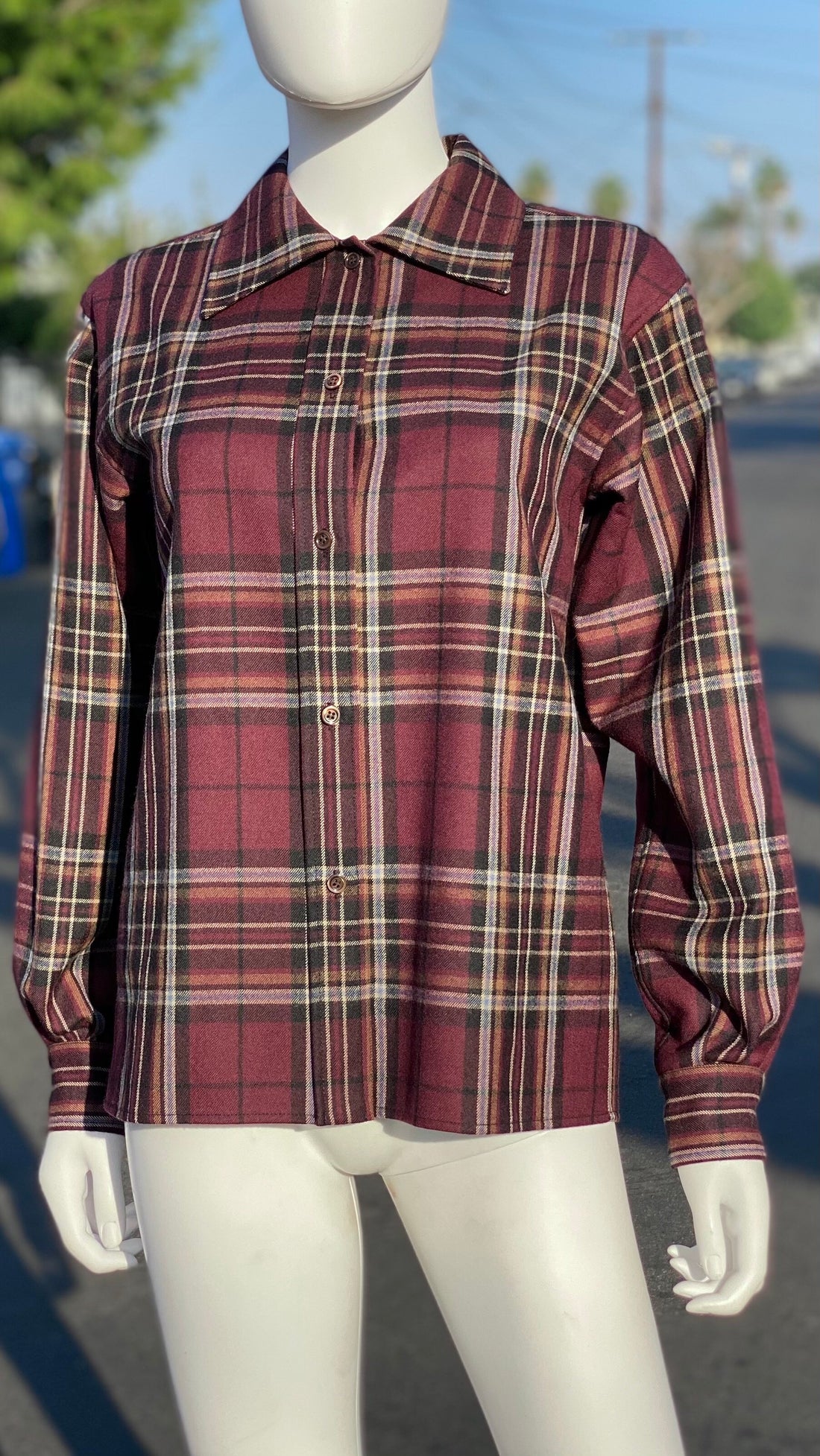 Saint Laurent Plaid Skirt Set