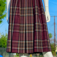 Saint Laurent Plaid Skirt Set