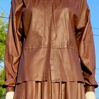 Calvin Klein Leather Skirt Set