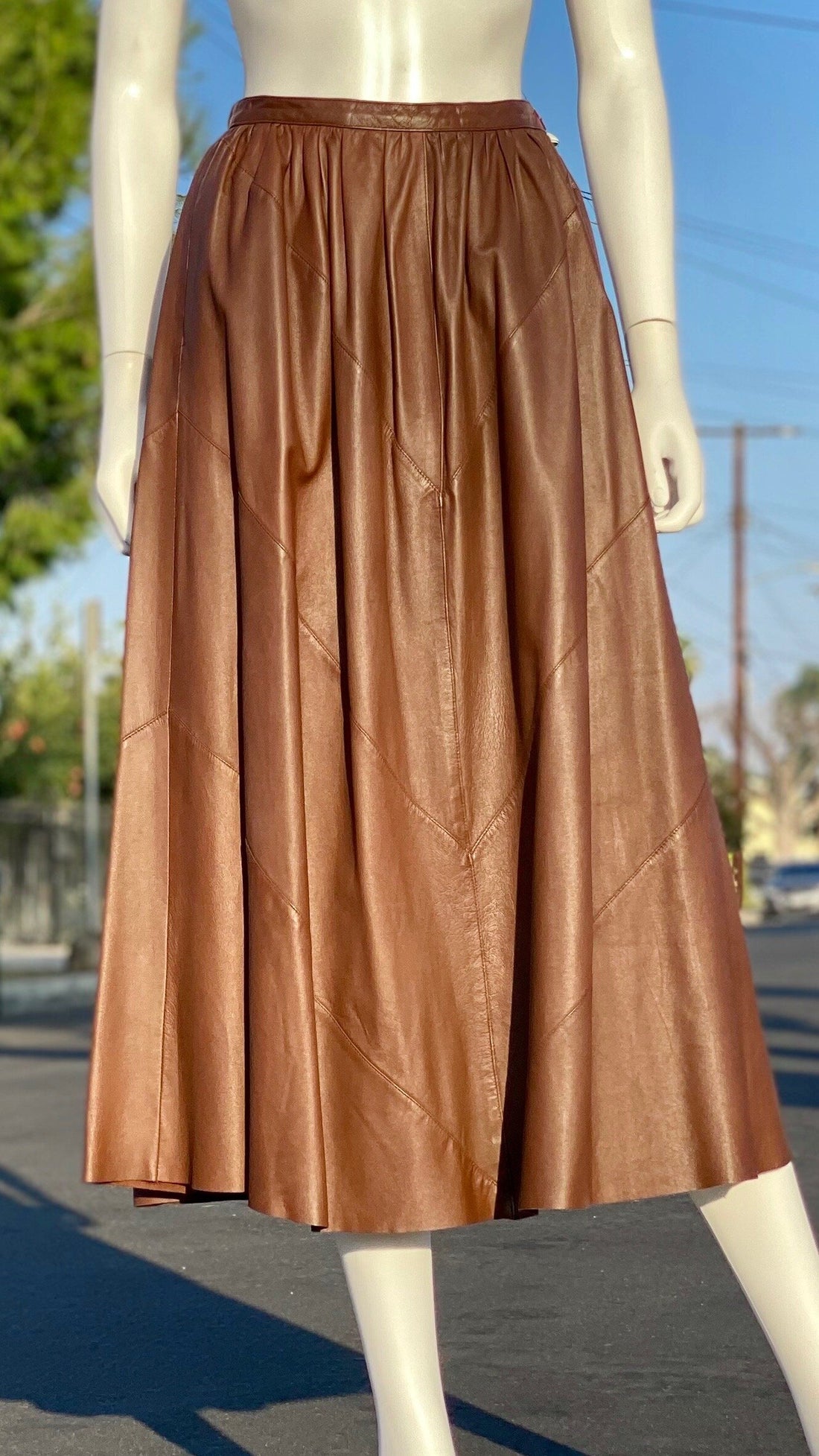 Calvin Klein Leather Skirt Set