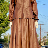 Calvin Klein Leather Skirt Set