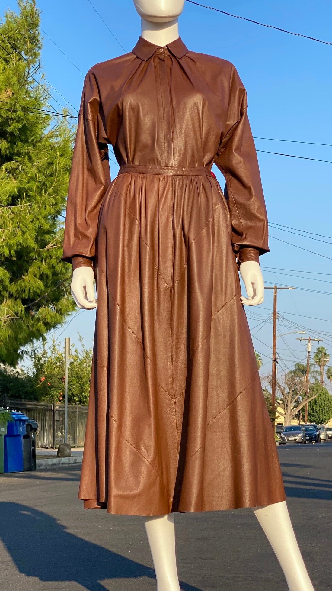 Calvin Klein Leather Skirt Set