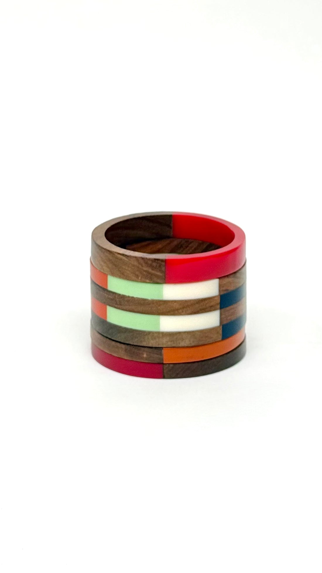 Wood and Resin Bangles Set