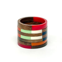 Wood and Resin Bangles Set