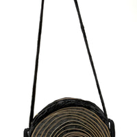 Zipper Rosette Velvet Bag