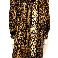 Faux Leopard Swing Coat
