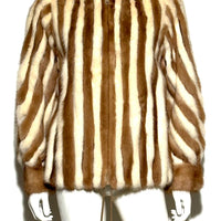 Striped Fur Jacket