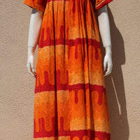 70s Batik Maxi Dress