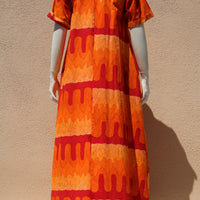 70s Batik Maxi Dress