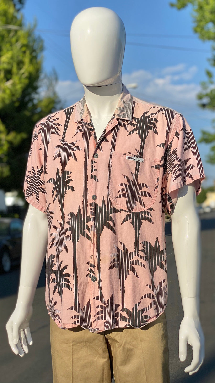 80s Palm Tree Print Shirt