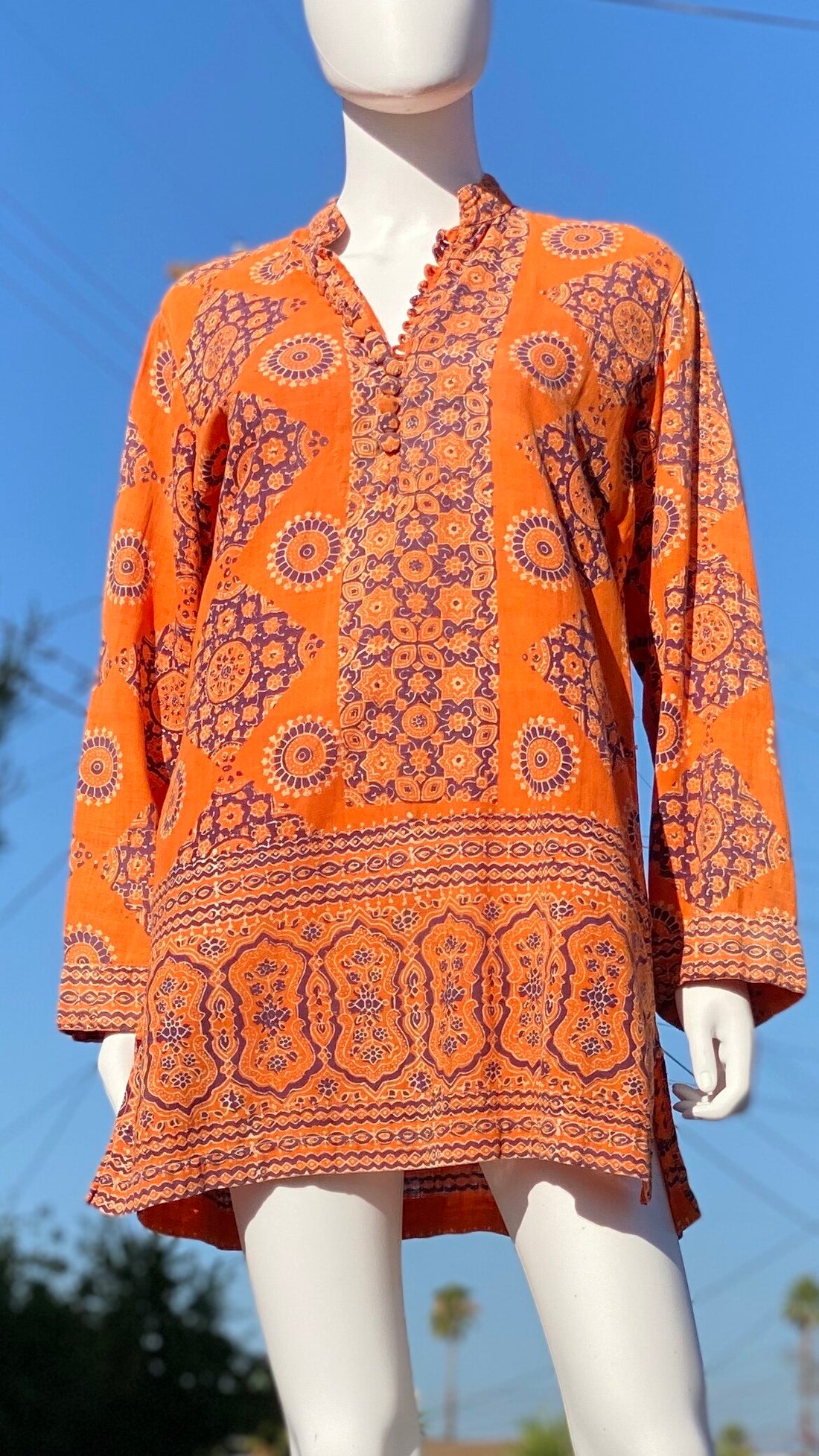 70s Cotton Tunic Dress