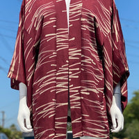 Brushstroke Print Kimono