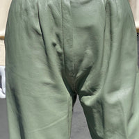 80s Sage Green Leather Pants