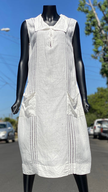 White Linen Lawn Dress