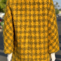 Mustard and Olive Mohair Coat